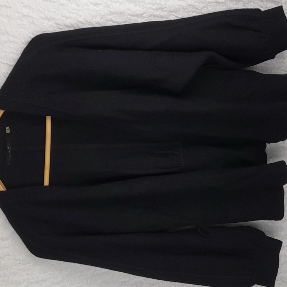 Elie Tahari 100% Cashmere Knit Cardigan Small Black A0072